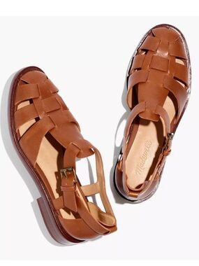 Madewell rina fisherman flats dried maple brown 8.5